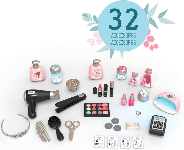 Smoby - My Beauty Center Kosmetikstudio - Schminktisch mit elektronischen und mechanischen Funktione