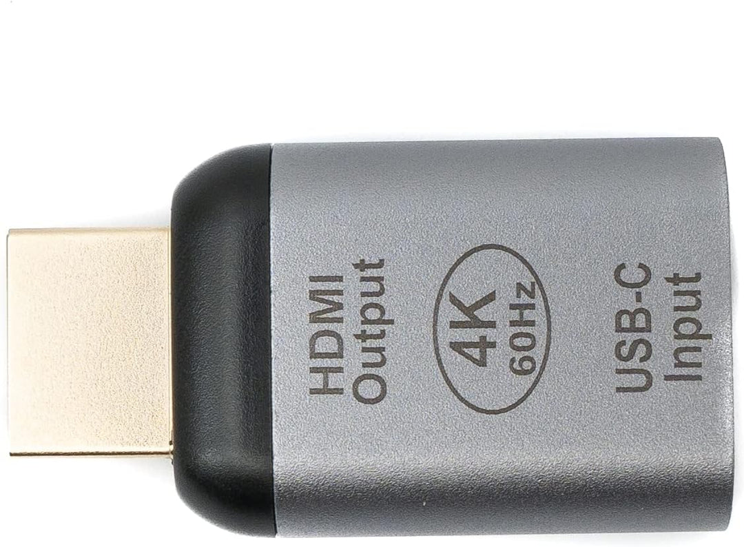System-S USB 3.1 Adapter Typ C Buchse zu HDMI 4K Standard Stecker Kabel in Grau
