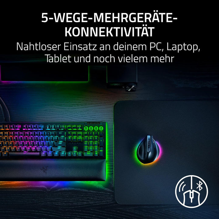 Razer Pro Click V2 Vertical - Vertikale ergonomische kabellose Maus für Rechtshänder - KI Prompt Ass