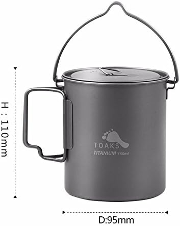 TOAKS Camping Titan Topf Becher Schale (375ml, 450ml, 550ml, 650ml, 700ml, 750ml, 900ml), Outdoor Pi