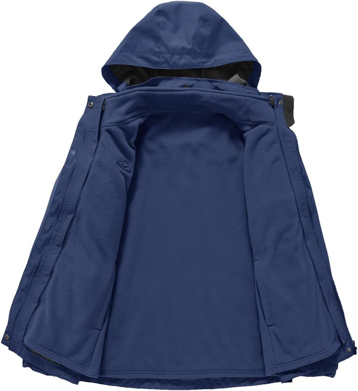 YSENTO Damen 3-in-1 Skijacke Winter FleeceJacke Wasserdichte Winddichte Warme Funktions Outdoor Soft