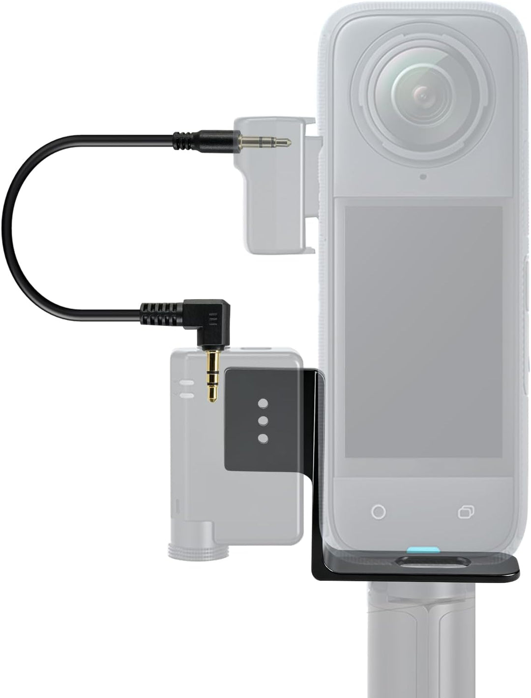 Mic Cold Shoe Extension Bracket Adapter Mount for Insta360 X4/X3/ONE X2 Camera Compatible with DJI M