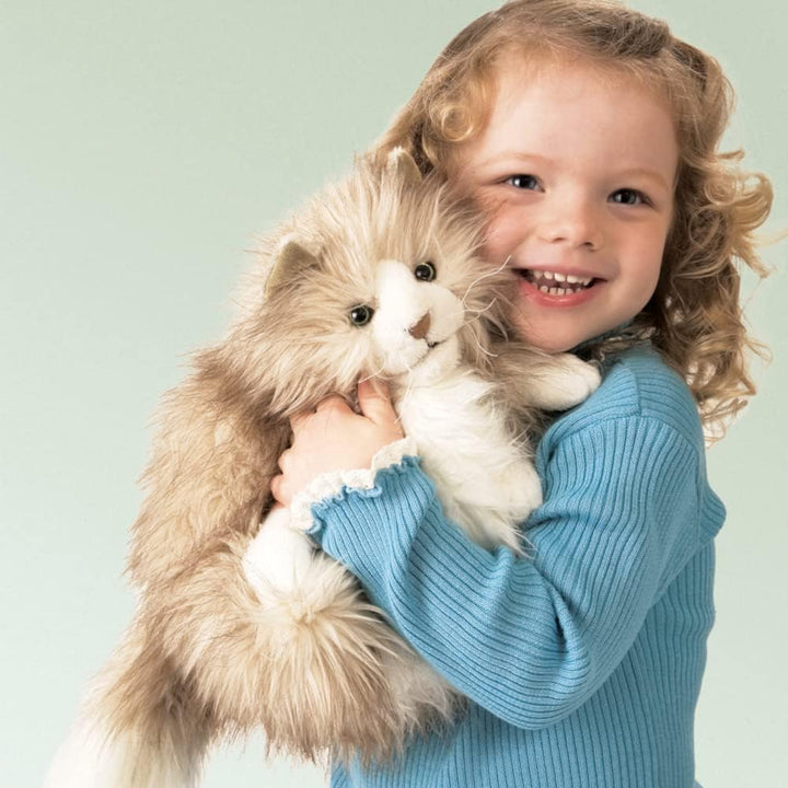 Folkmanis Fluffy Cat Hand Puppet