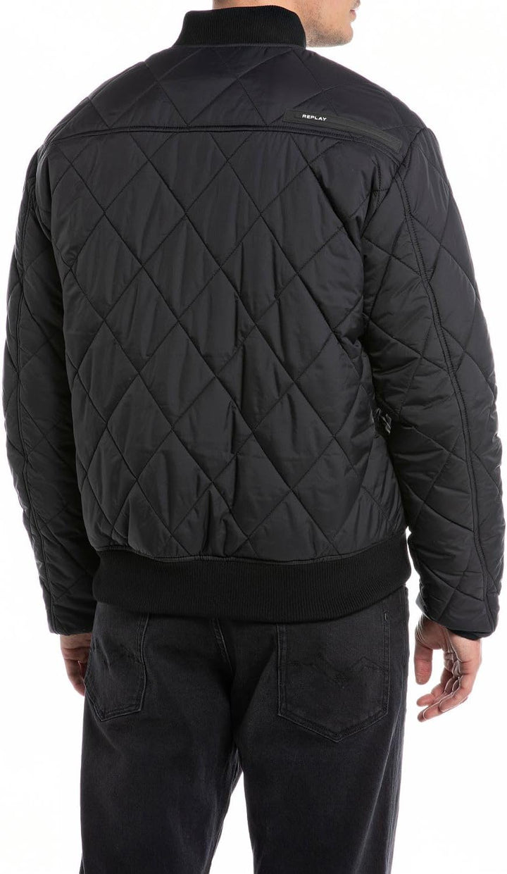 Replay Herren Jacke Bomberjacke Winter M Black 098, M Black 098