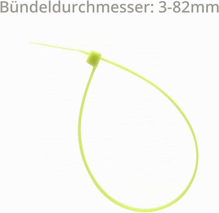 XINGO 1000 Stück Kabelbinder Apfelgrün, 300mm x 4.8mm, 22,7 kg Zugfestigkeit, UV-beständig, Selbstsi