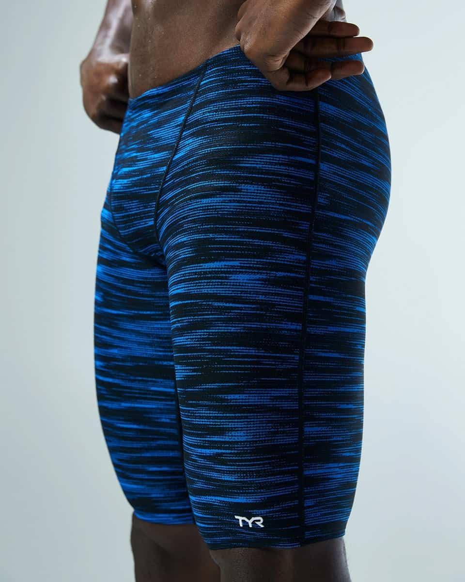 TYR Herren Durafast Elite Athletic Jammer Badeanzug Badehose 36 Blue Fizzy, 36 Blue Fizzy