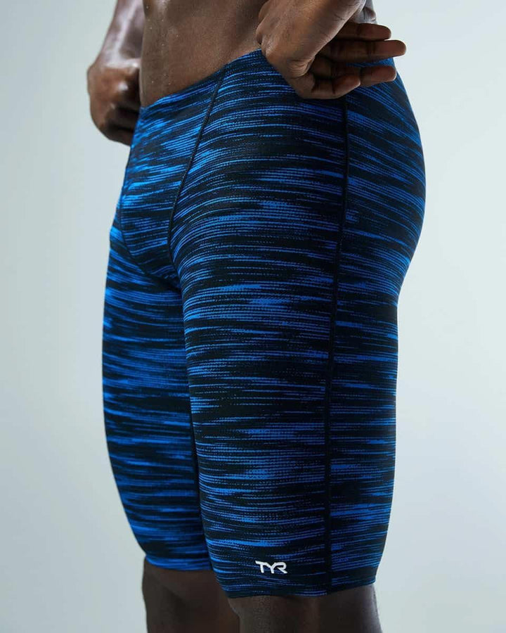TYR Herren Durafast Elite Athletic Jammer Badeanzug Badehose 36 Blue Fizzy, 36 Blue Fizzy