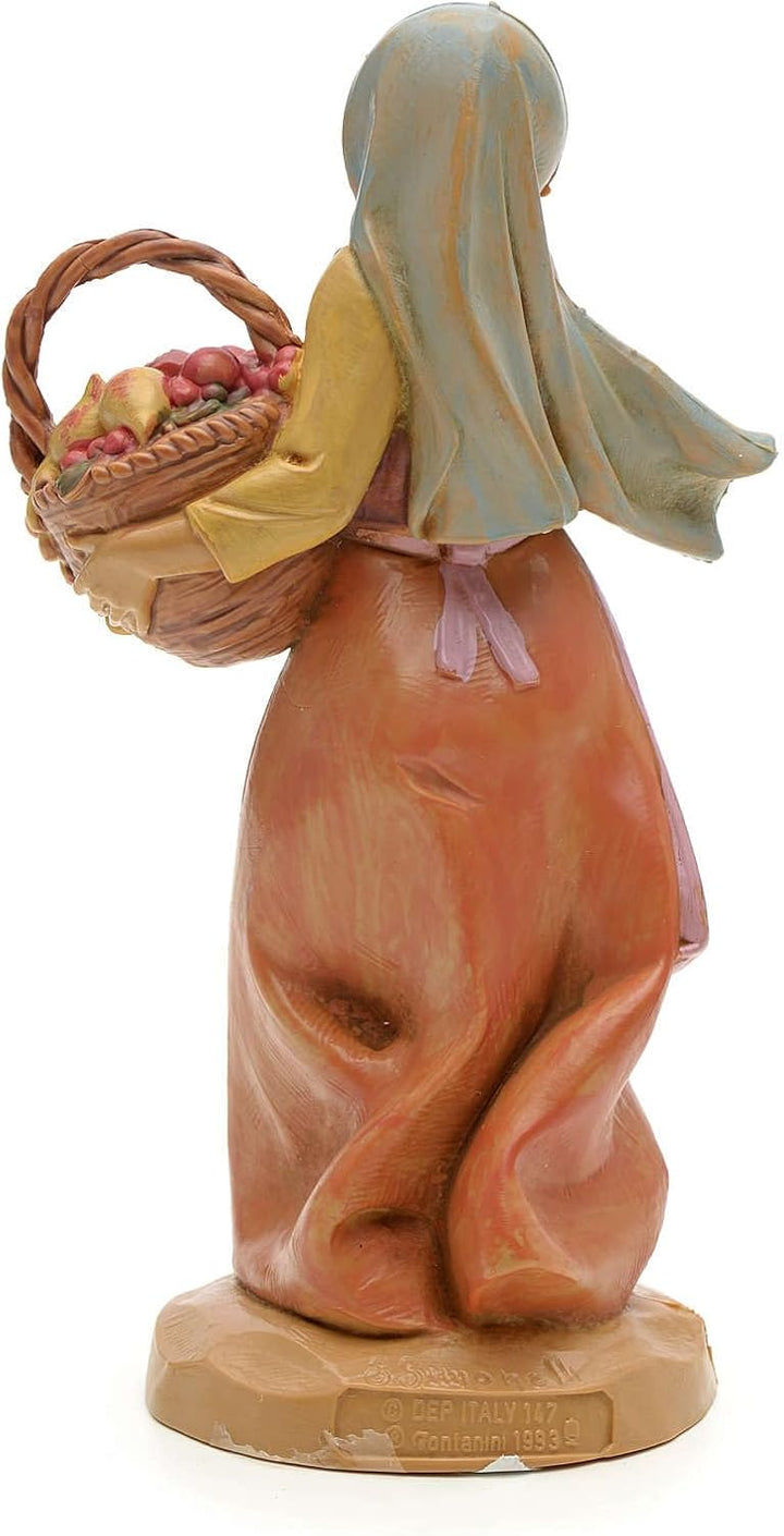 Holyart Krippenfigur handcoloriert, Hirtenmädchen 12 cm Fontanini