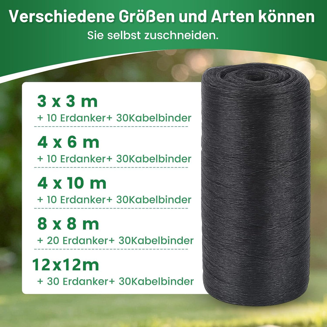 Teichnetz - 4x6m I Vogelschutznetz Katzennetz für Balkon, witterungs- &amp; UV-beständig I Teich Netz fe