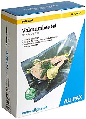 Allpax Sous Vide Set Starter F110, Set inkl. Vakuumiergerät, Sous Vide Garer & 50 Vakuumbeuteln, ele