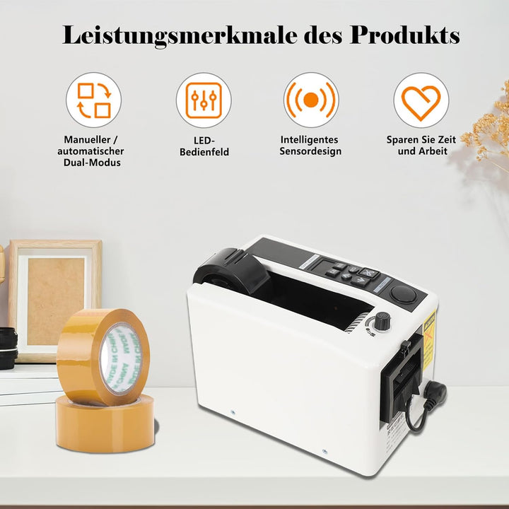 Automatischer Klebebandspender, Elektrischer Klebebandabroller für Tische/Kompakter Tischabroller mi