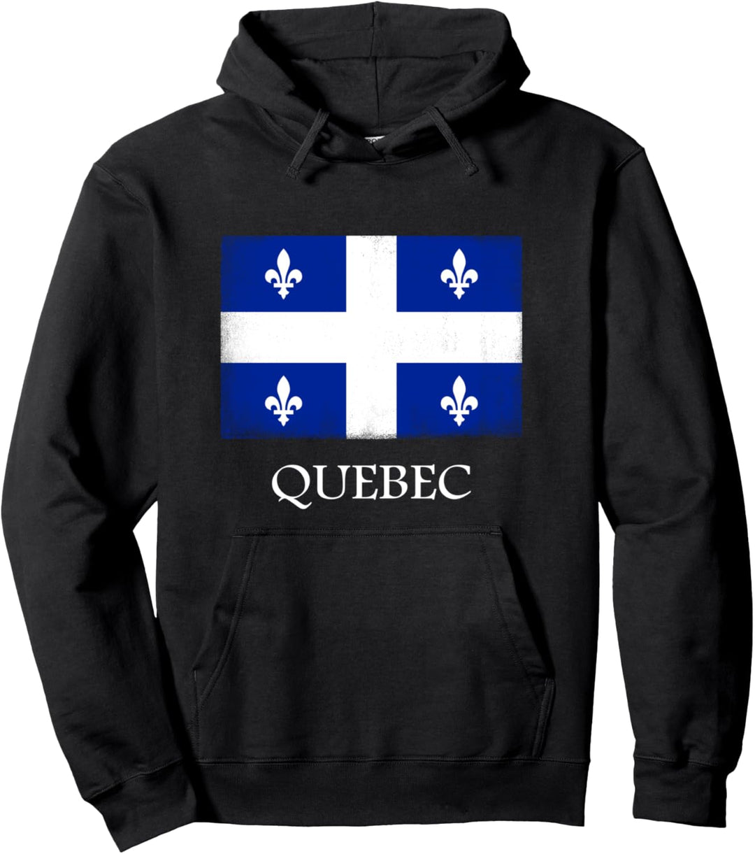 Quebec Kanada-Flagge Vintage kanadische Flagge Pullover Hoodie