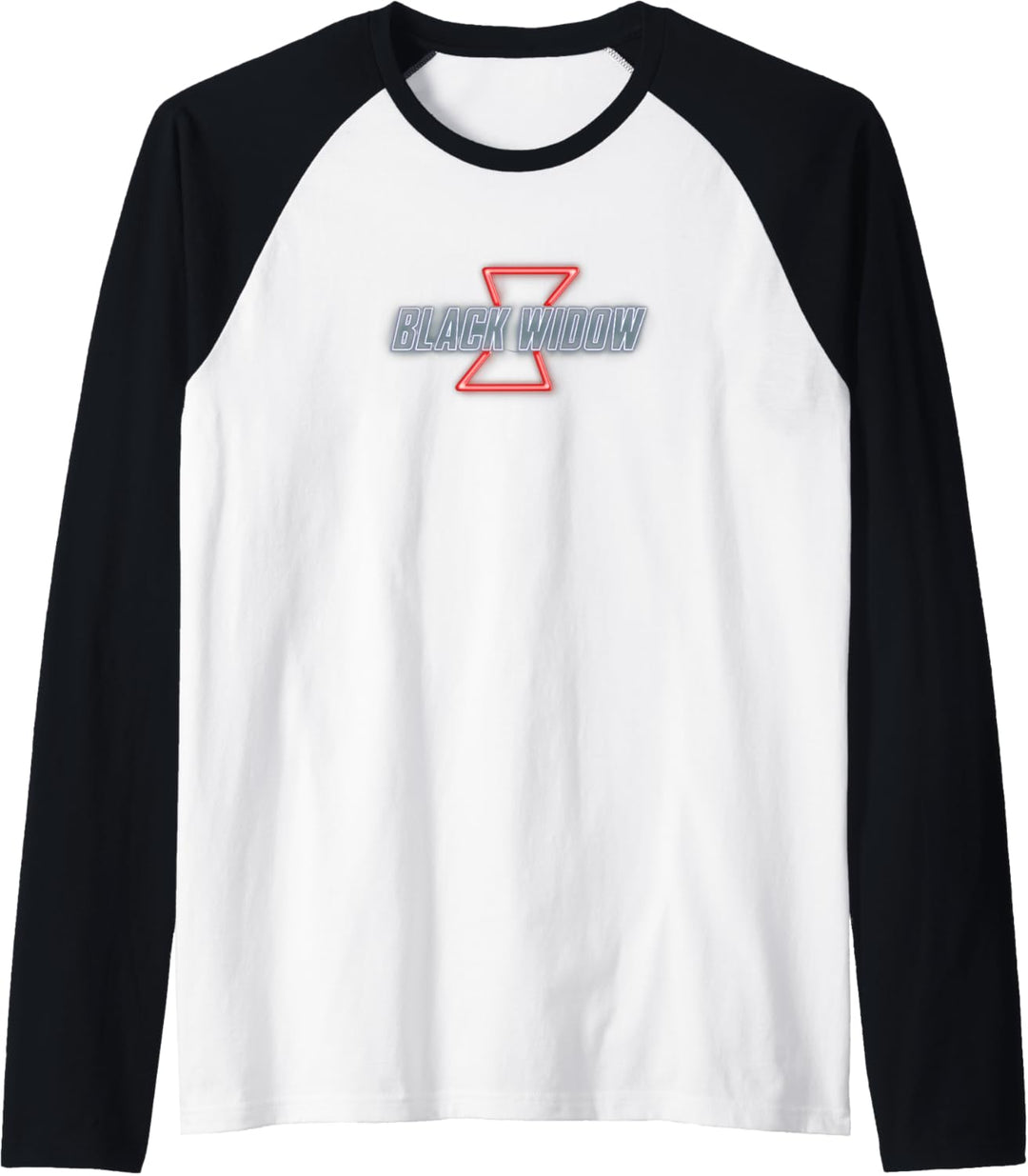 Marvel Black Widow Neon Logo Raglan