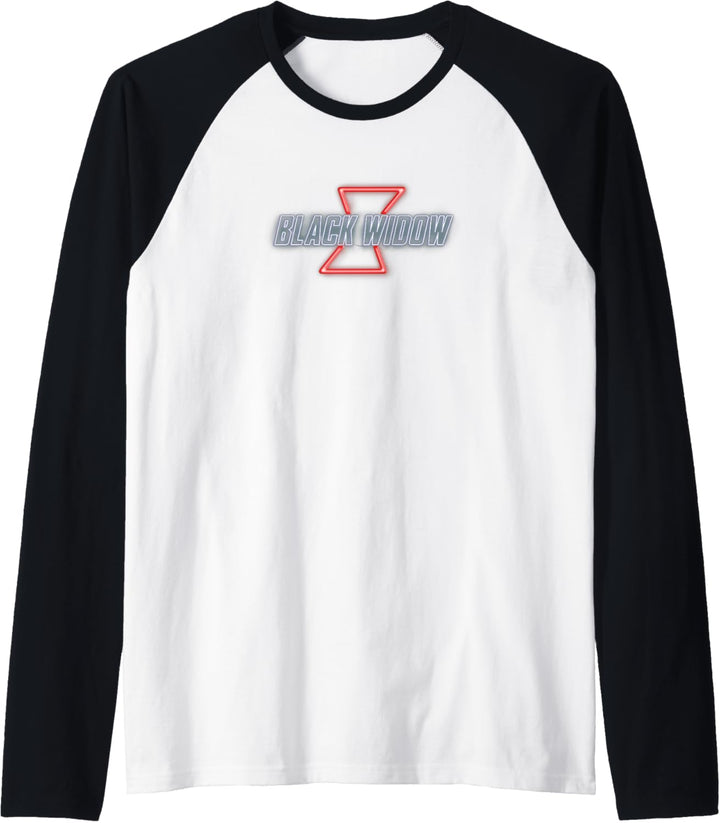 Marvel Black Widow Neon Logo Raglan