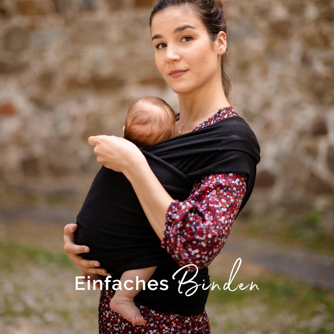 Boba Baby Tragetuch Neugeborene - Elastisches Tragetuch Baby Neugeboren - Baby Sling Tragetuch - Wei