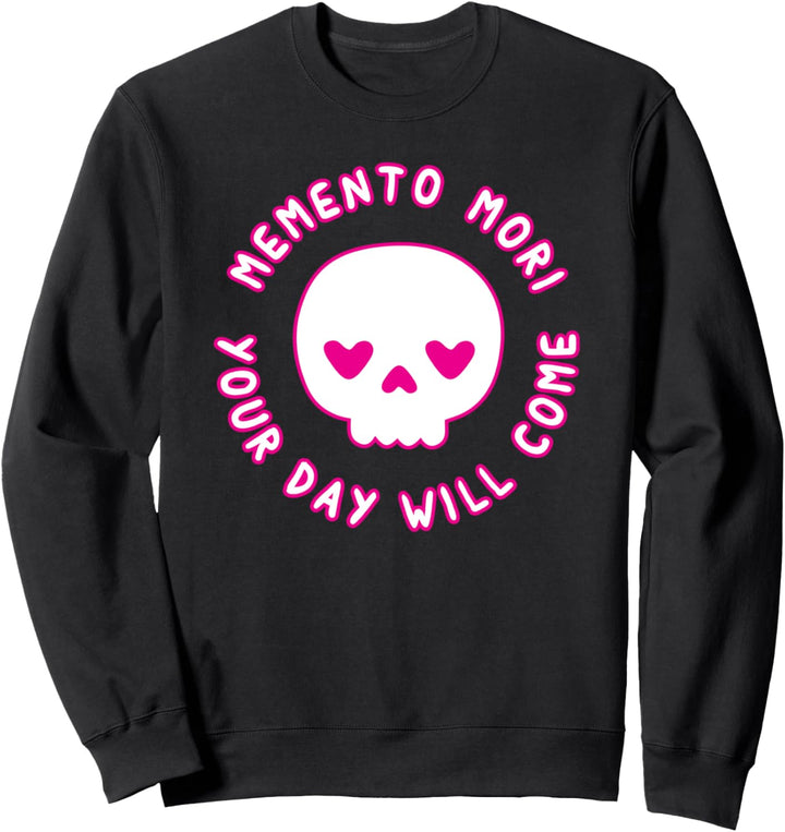 Pastel Goth Kawaii Punk Memento Mori Cute Skull Sweatshirt