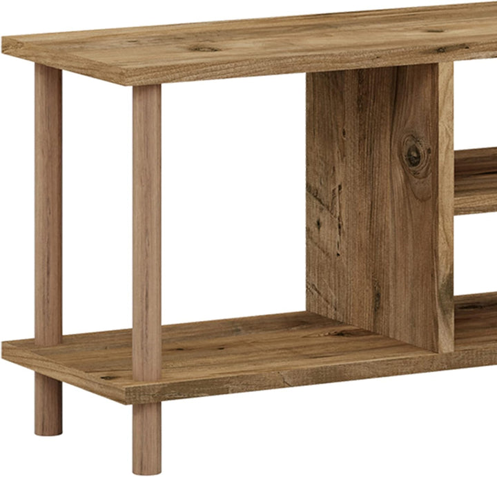 [en.casa] TV Schrank Ærøskøbing mit 2 Ablagefächern TV Bank 43 x 120 x 29 cm Fernsehtisch mit 2 Stau