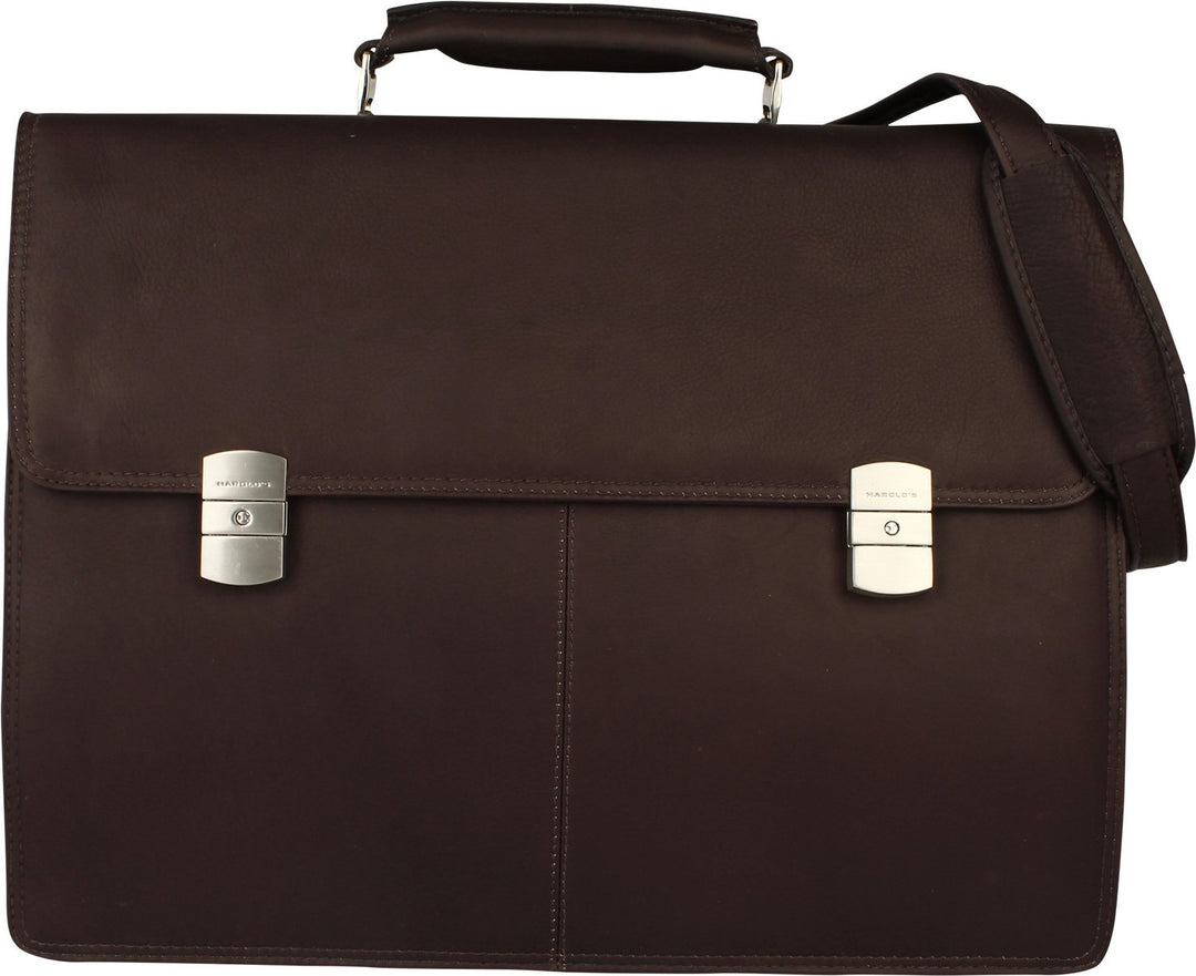 HAROLD'S Country Aktentasche II Leder 41 cm Laptopfach 1 Schwarz, 1 Schwarz