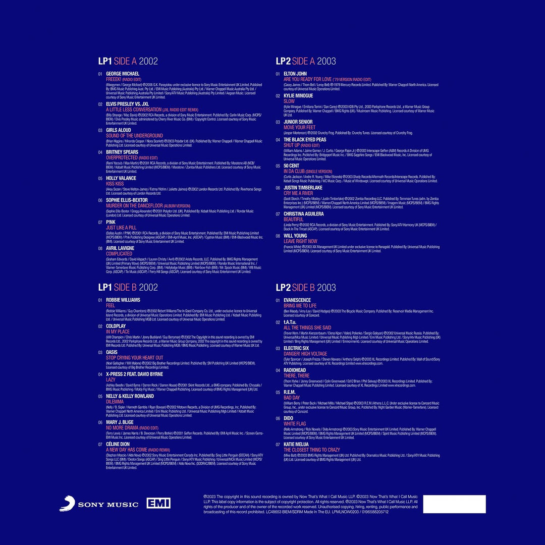 Now - Millennium 2002-2003, Vinyl