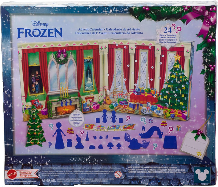 Mattel Disney Die Eiskönigin Adventskalender kleine Puppen junge Anna und Elsa mit 24 Überraschungen