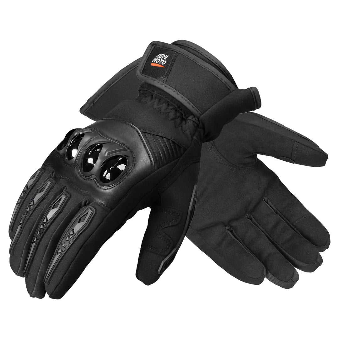 KEMIMOTO Winter Motorradhandschuhe, wassdichte Motorrad Handschuhe Winter, Amtungsaktive Sport Hands