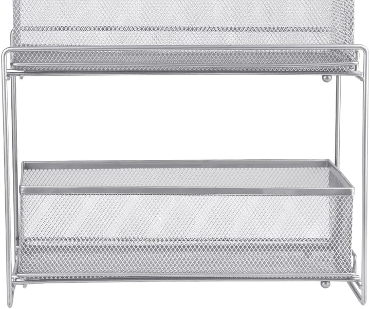 HUOLE 2 Tier Organizer mit Speicher Unter Waschbecken Schiebeschrank Korb herausziehen Snack Organiz