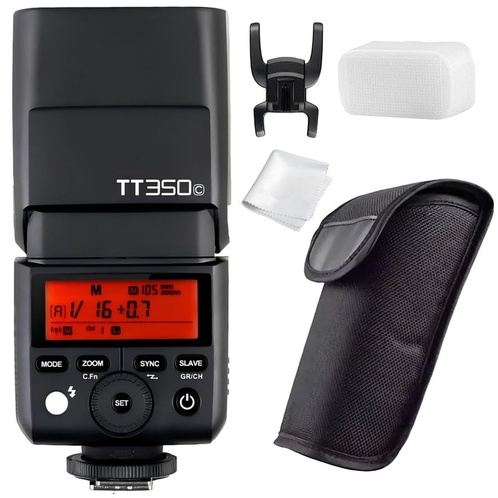 GODOX Blitzgerät TT350C Systemblitzgerät für Canon Kameras, Schwarz