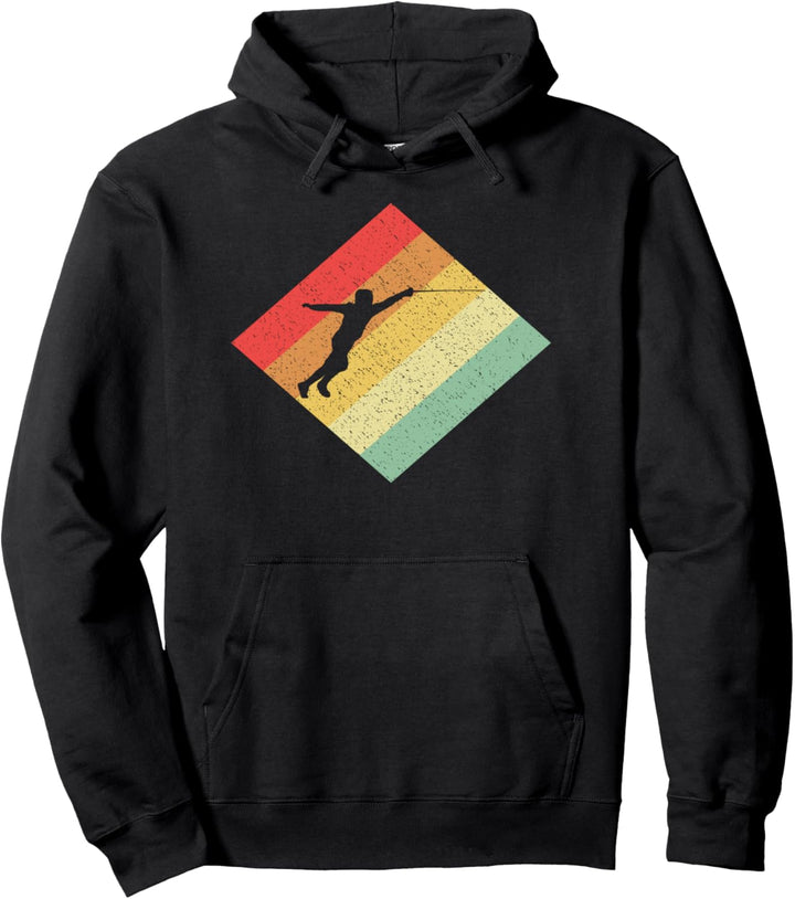Retro Vintage Fechten Geschenk für Fechter Pullover Hoodie