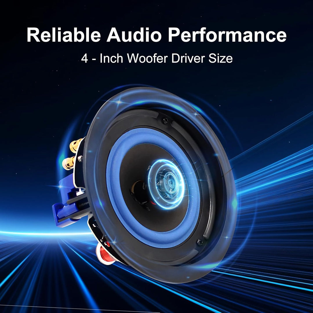 STUDIOFINIX 4-Zoll-320-Watt-2-Wege-Bluetooth-Ceiling-Speakers-Paket für Home Theater System, Wohnzim