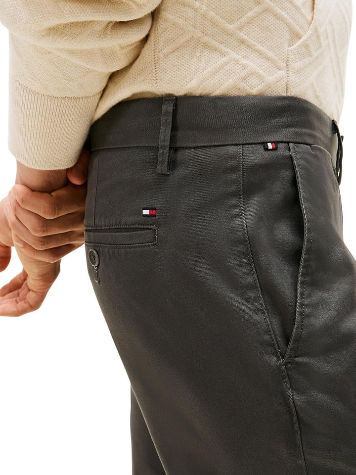 Tommy Hilfiger Herren Hose Core Bleecker 1985 Pima Cotton Chino 28W / 30L Grey (Dark Ash), 28W / 30L