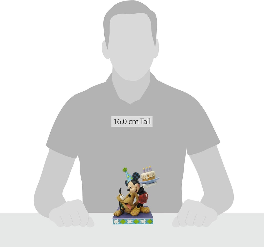 Disney Traditions Pluto and Mickey Birthday Figurine