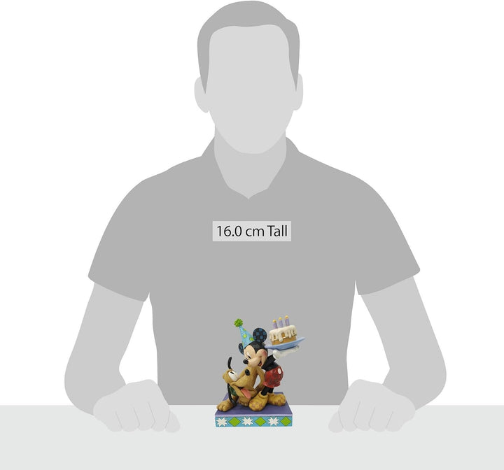 Disney Traditions Pluto and Mickey Birthday Figurine