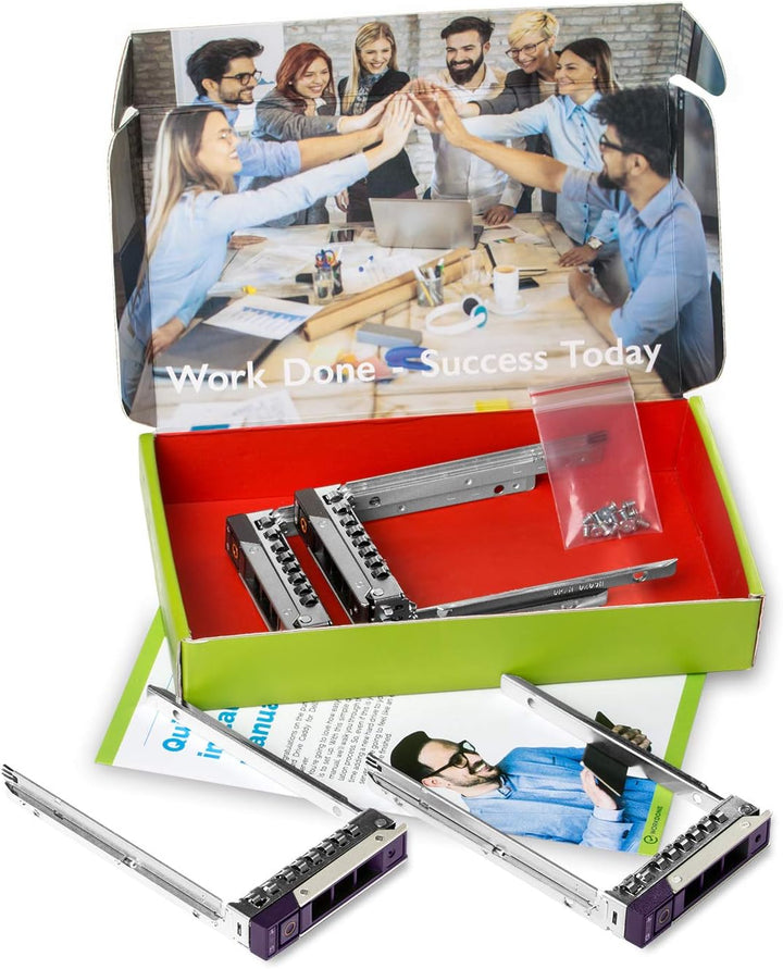 WorkDone 4er Pack - 2,5-Zoll Hard Drive Caddy Tray - kompatibel für Dell PowerEdge Server und XC-Ser
