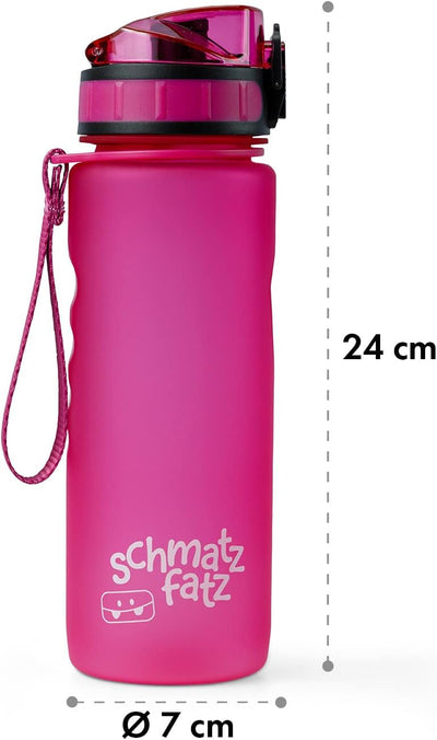 schmatzfatz Trinkflasche Kinder Auslaufsicher 0,5L, Sport Trinkflasche Schule zum Wandern & Fitnesss