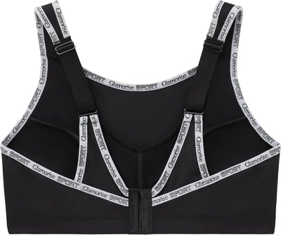 Glamorise Damen Bustier BH mit Perfektem Halt Sports Bra 105J Schwarz, 105J Schwarz