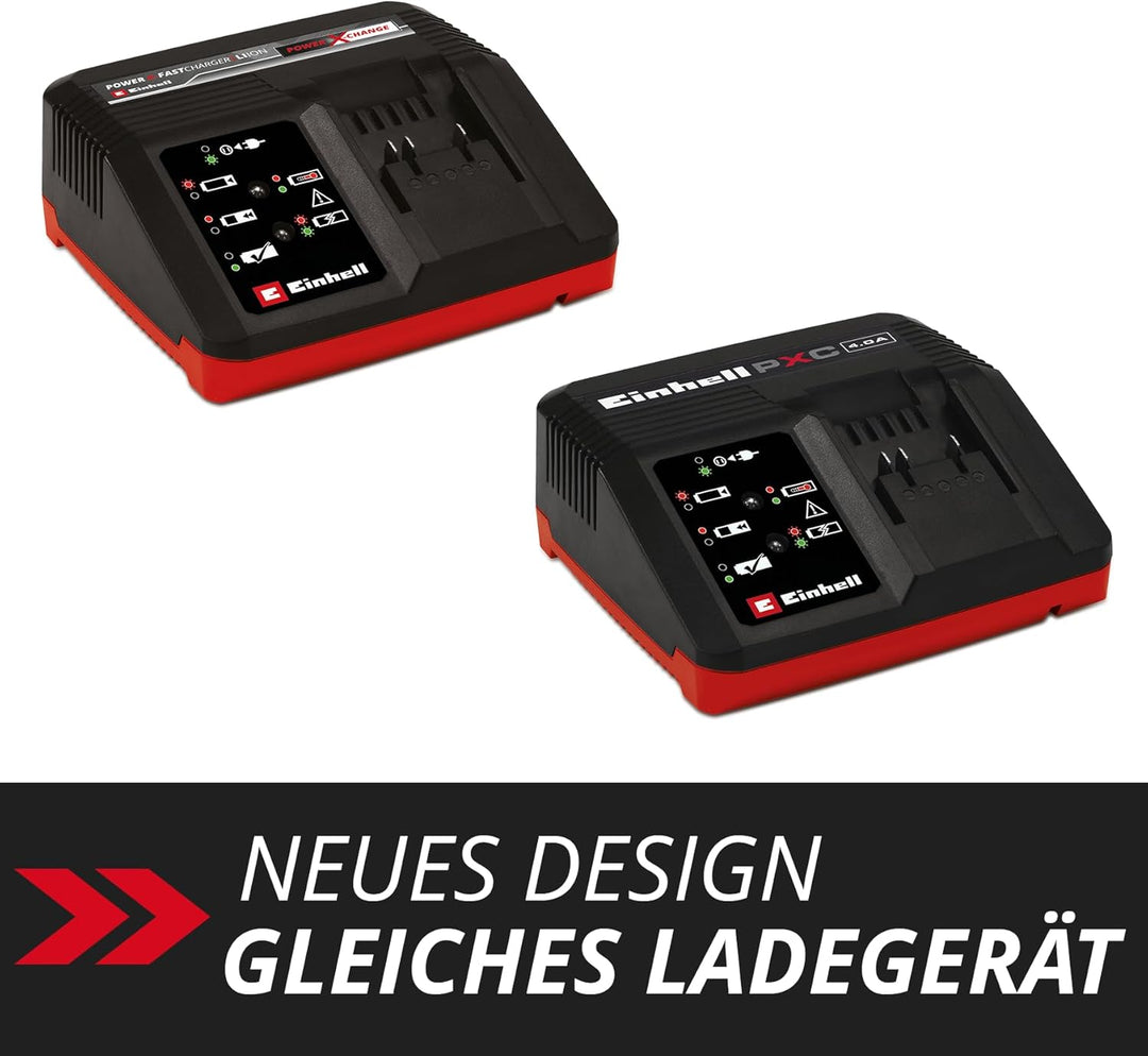 Original Einhell Power X-Fastcharger 4A (Li-Ion, für alle Power X-Change Akkus verwendbar, 4-Ampere