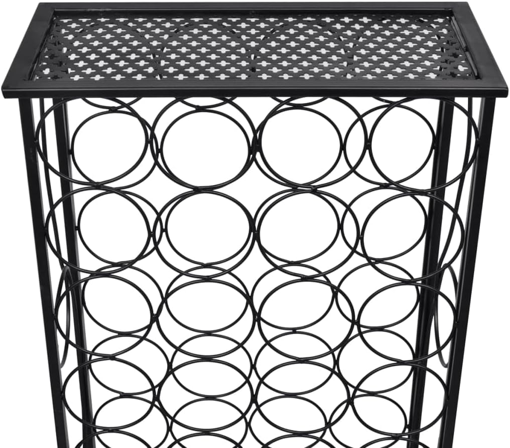 vidaXL Flaschenregal Flaschenständer Weinschrank Weinregal 28 Flaschen Metall 47.5 x 21 x 100 cm, 47