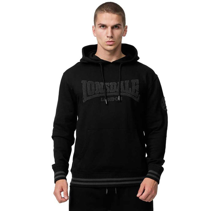 Lonsdale Herren Kneep Kapuzenpullover M Black/Grey, M Black/Grey