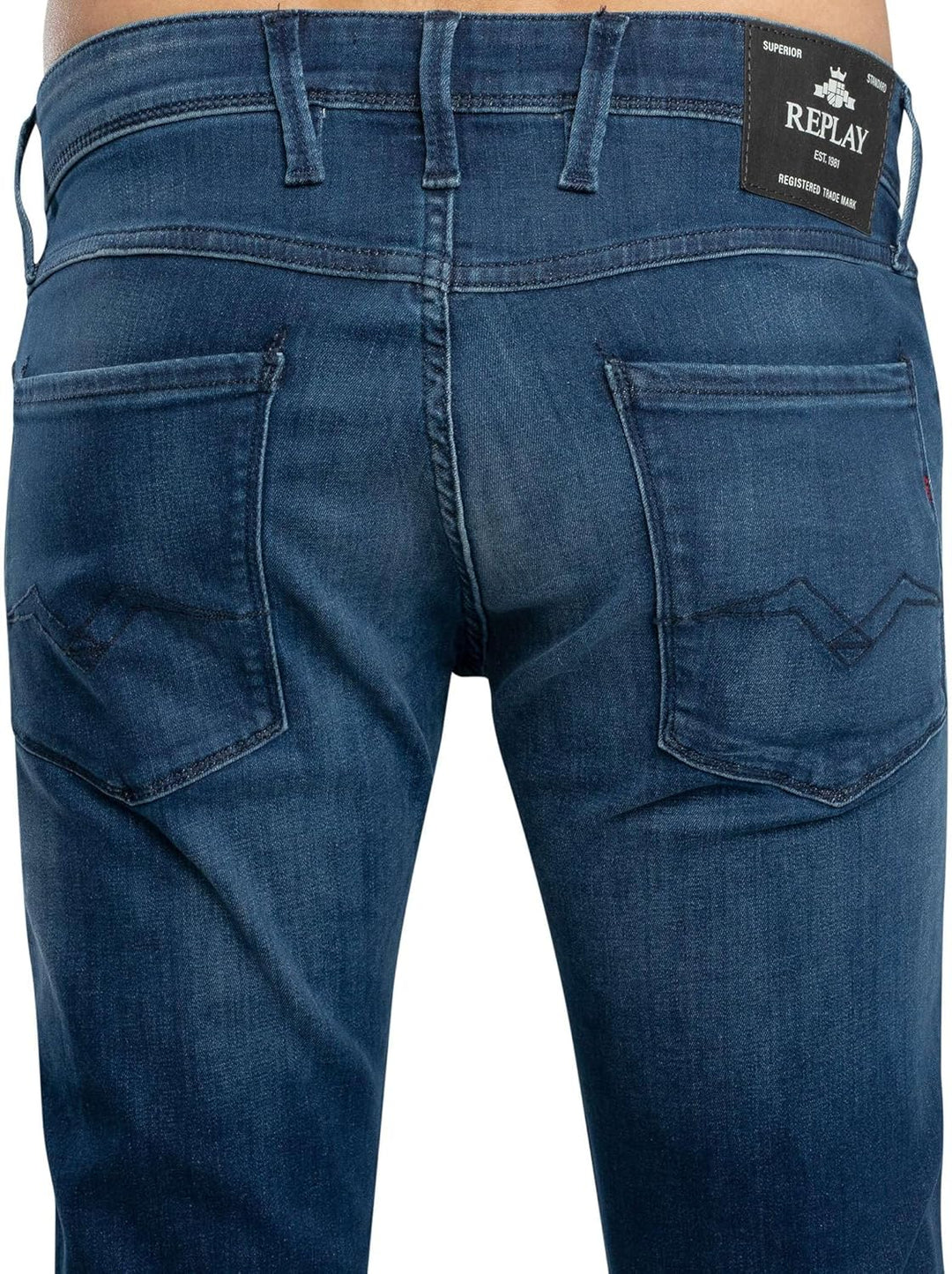 Replay Herren Jeans Anbass Slim-Fit mit Power Stretch 30W / 30L Medium Blue 009, 30W / 30L Medium Bl
