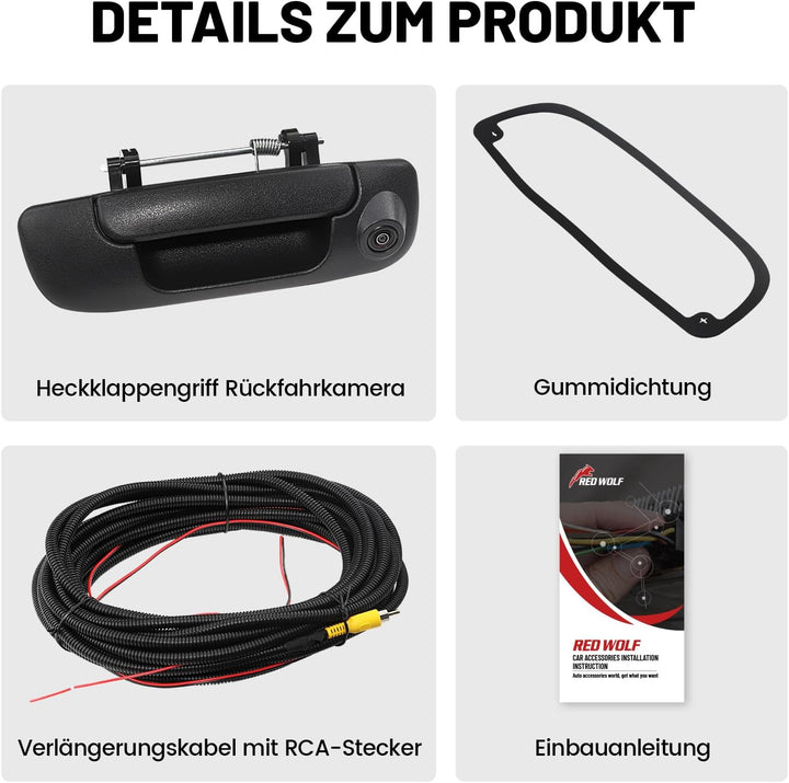 RED WOLF Rückfahrkamera Heckklappenkamera für 2002-2008 Dodge Ram 1500,2003-09 RAM 2500 3500 Ersatz