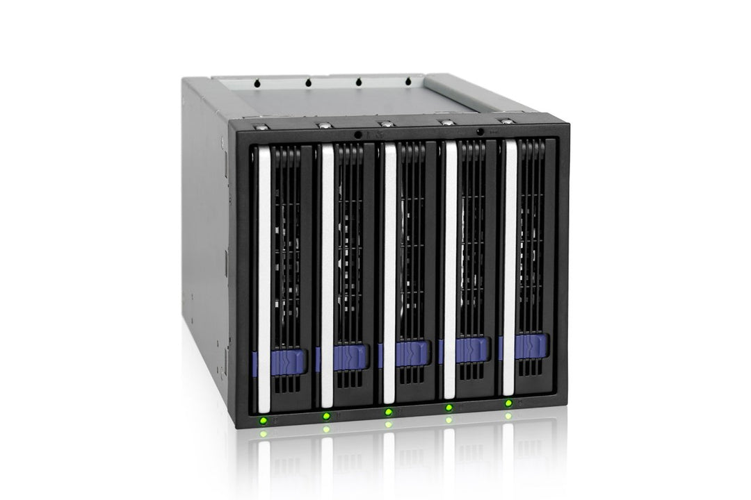 ICY DOCK FatCage MB155SP-B - 5-Bay SATA Hot Swap Backplane für 2,5"/3,5" HDDs/SSDs, MB155SP-B