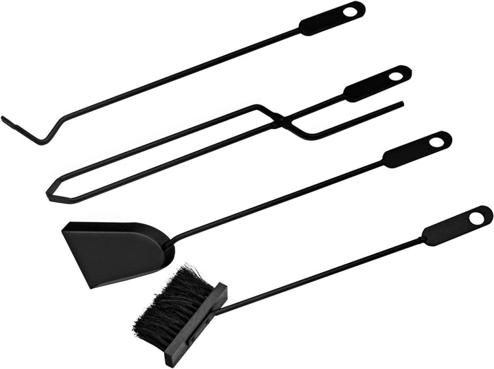 raik R1008 Kaminbesteck Cajus, 4-teilig, Edelstahl mit Glassockel, 66 cm