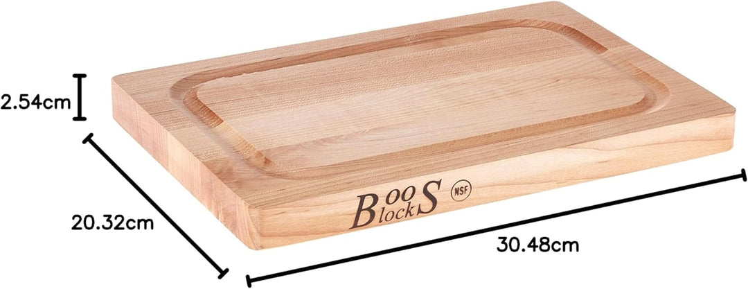 Boos Block Schneidebrett, Wood, Maple, 31 x 21 x 2,5 cm, 31 x 21 x 2,5 CM