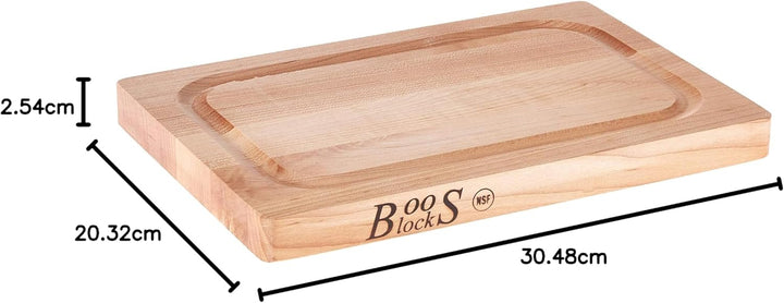 Boos Block Schneidebrett, Wood, Maple, 31 x 21 x 2,5 cm, 31 x 21 x 2,5 CM