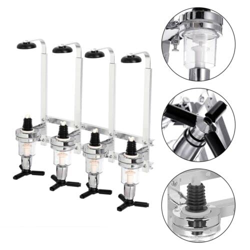 Whisky-Regal Wandbar mit Getränkespender 4 Dosierer Whiskey-Bar Weinregal aus Palette 4 Whiskeygläse