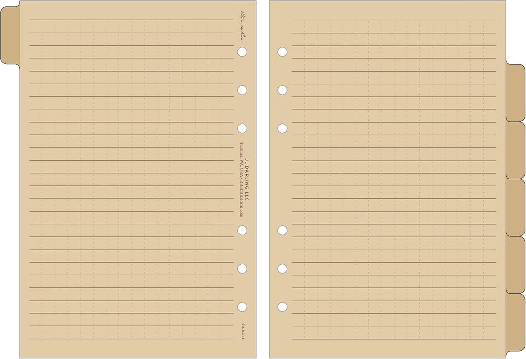 Rite in the Rain Wetterfeste Planer-Tabs Set, 12,7 x 17,8 cm, Hellbraun (Nr. 9271) 4 5/8" x 7" Regis