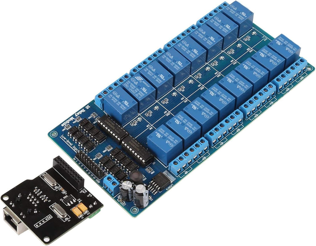 Ethernet-Steuermodul LAN WAN-Netzwerk Web-Server RJ45-Port + 16-Kanal-Relais-Controller-Karte