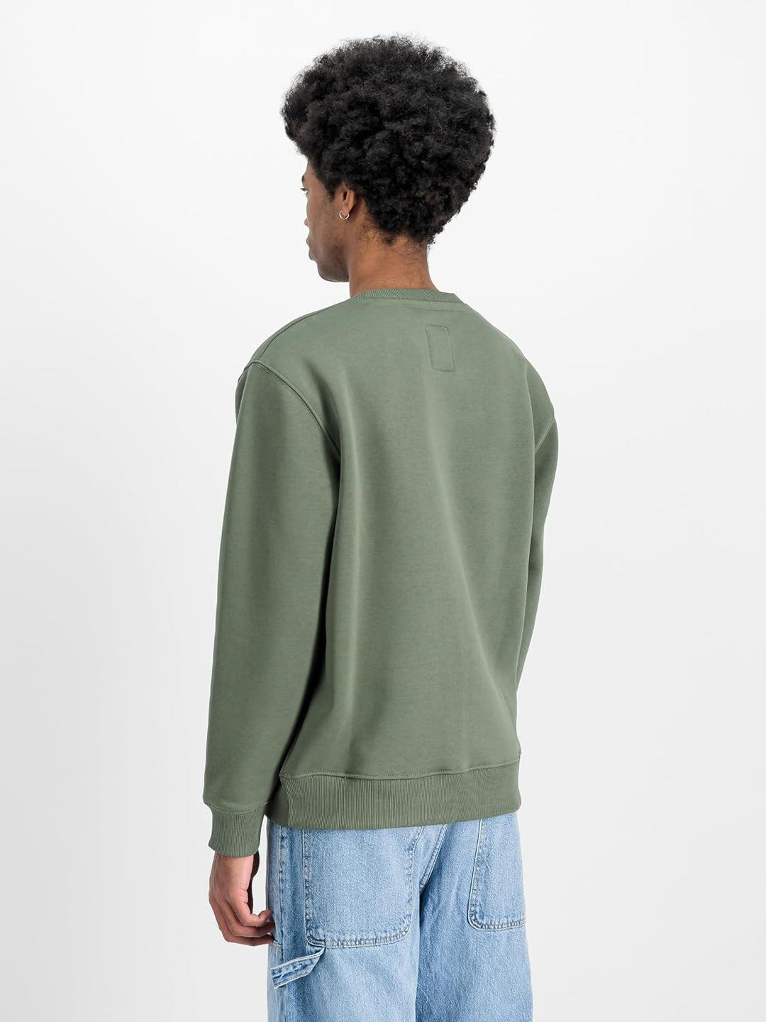 Alpha Industries Herren Basic Sweater Sweatshirt für Herren Sweatshirt (1er Pack) M Dunkles Olivgrün