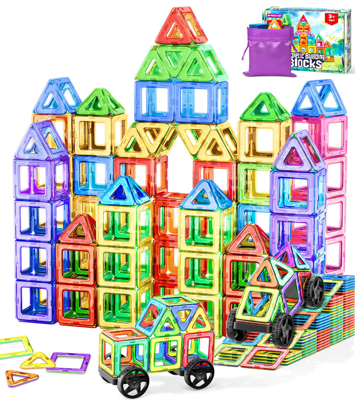 COOLJOYA Magnetische Bausteine 50 Teile, Magnetspiel Magnete Kinder Magnetbausteine Magnet Spiel, Ma