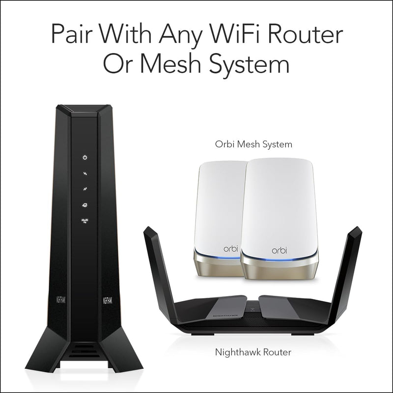 NETGEAR Nighthawk Multi-Gig-Kabelmodem (CM2000) – kompatibel mit Allen Kabelanbietern inkl. Xfinity,